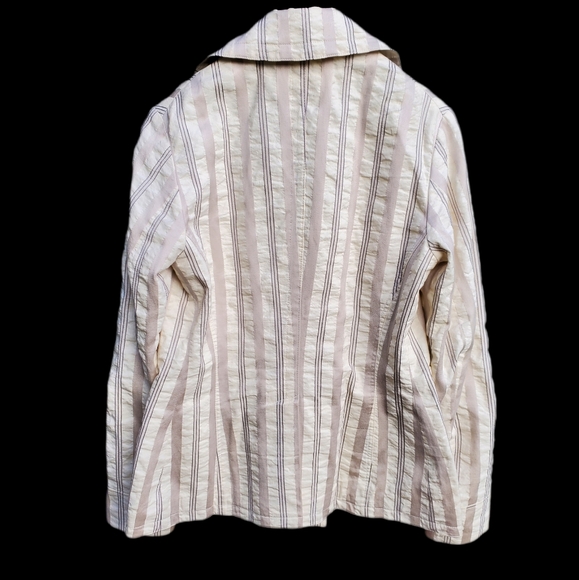 Dries Van Noten Seersucker to Cotton Linen Jacket Ladies Sz 36 US 4 - Picture 3 of 8